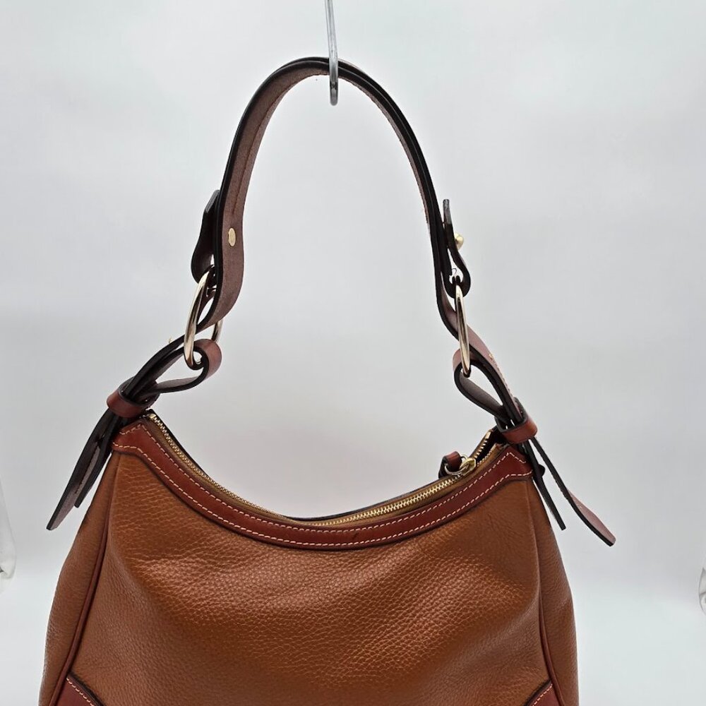 DOONEY & BOURKE REFINED PEBBLE LEATHER HOBO BAG, CARMEL - Picture 6 of 16